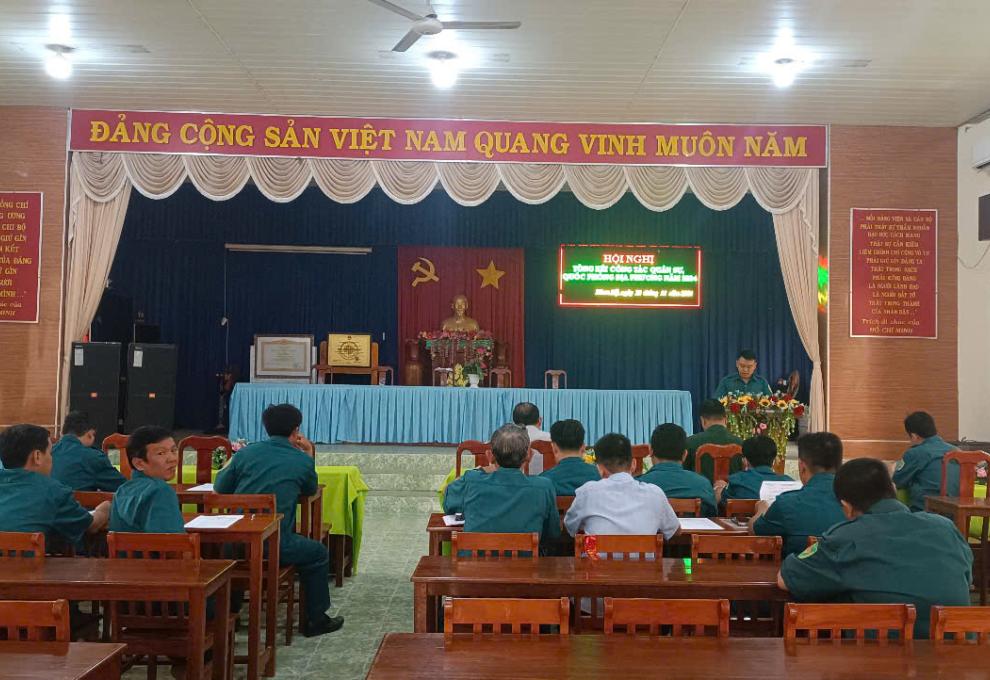 Xã Nhơn Mỹ tổng kết công tác Quân sự quốc phòng địa phương năm 2024